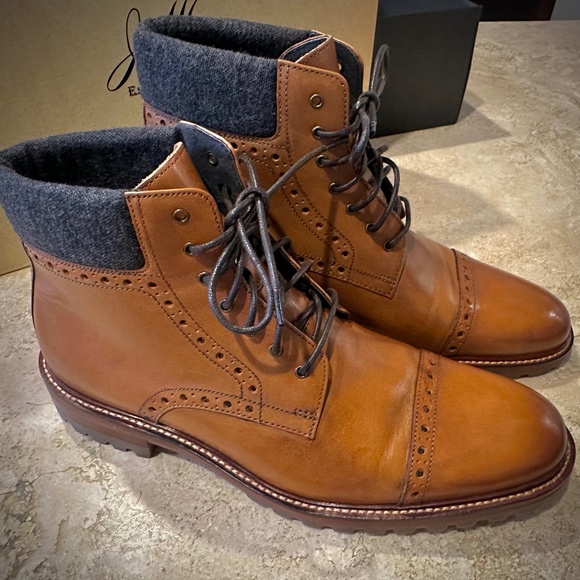 Johnston & Murphy Karnes Cap Toe Boot Size 10